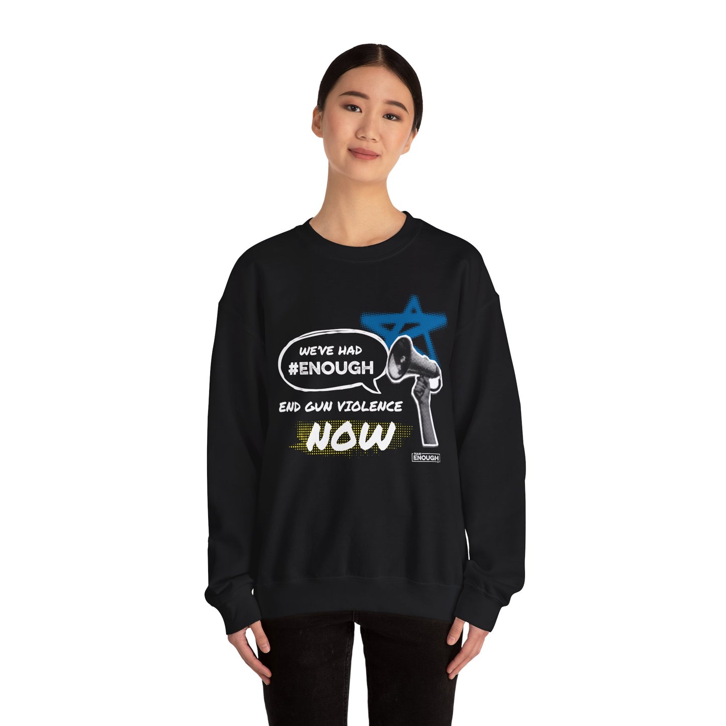 #ENOUGH Megaphone Crewneck Sweatshirt