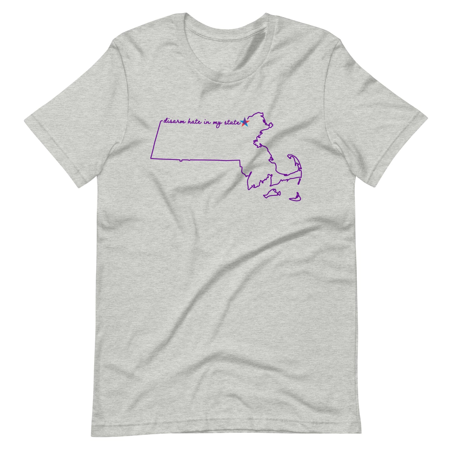 Disarm Hate in My State: Massachusetts Unisex Tee