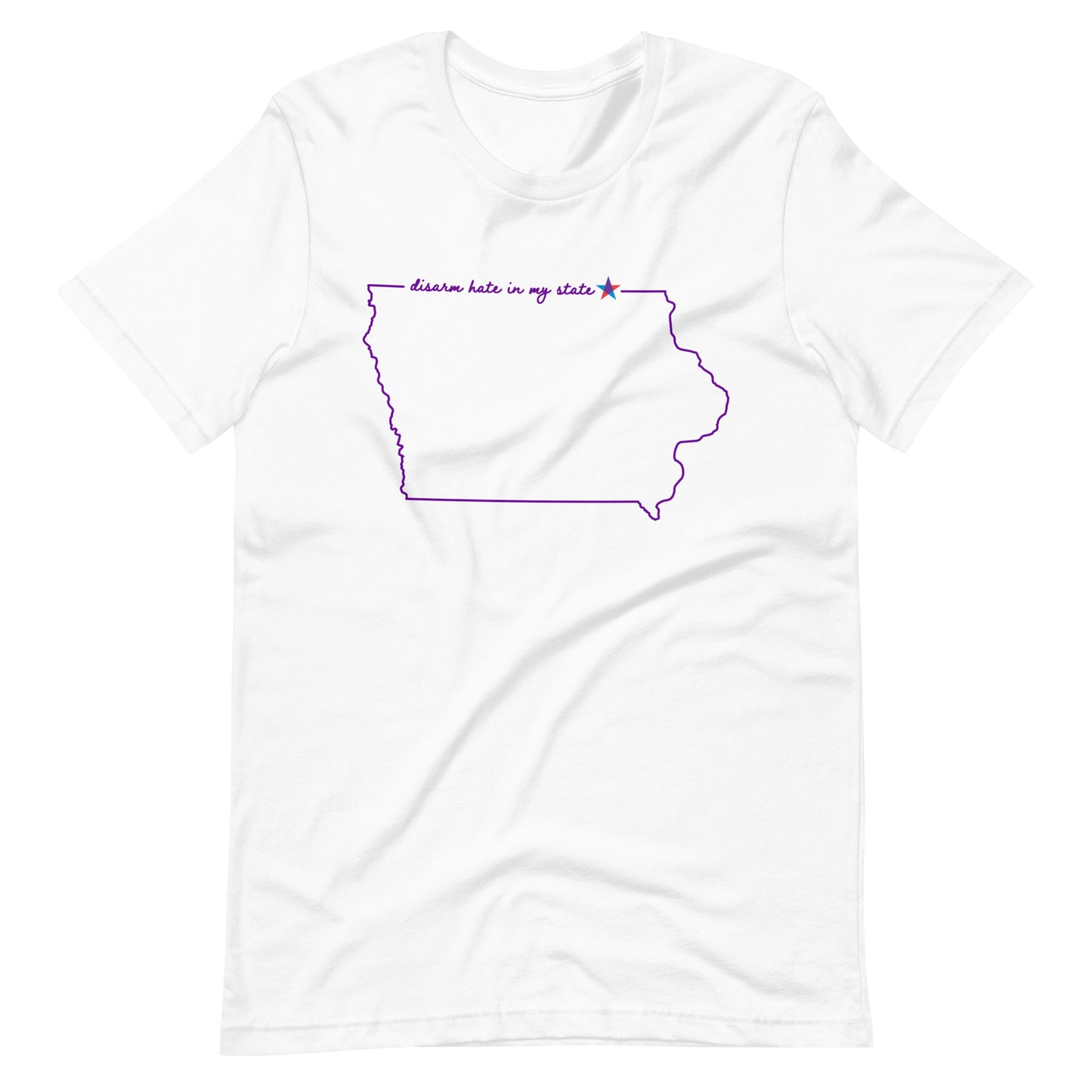 Disarm Hate in My State: Iowa Unisex Tee