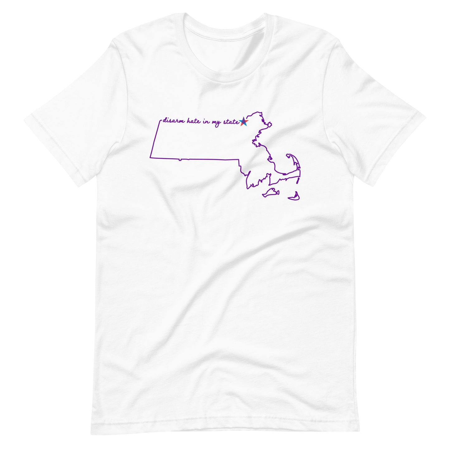 Disarm Hate in My State: Massachusetts Unisex Tee