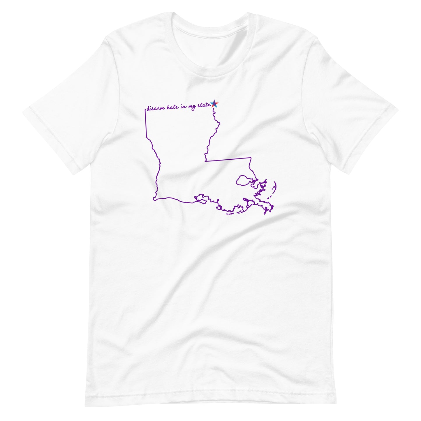 Disarm Hate in My State: Louisiana Unisex Tee
