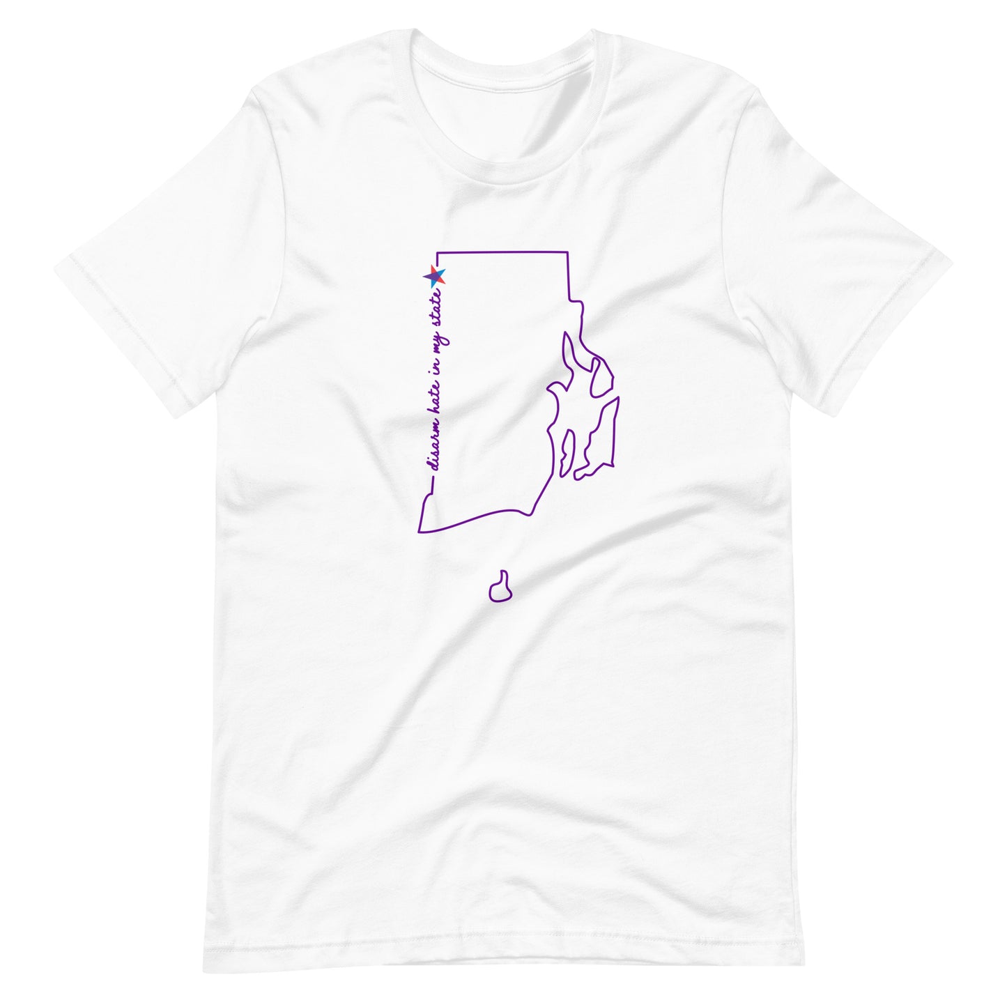 Disarm Hate in My State: Rhode Island Unisex Tee