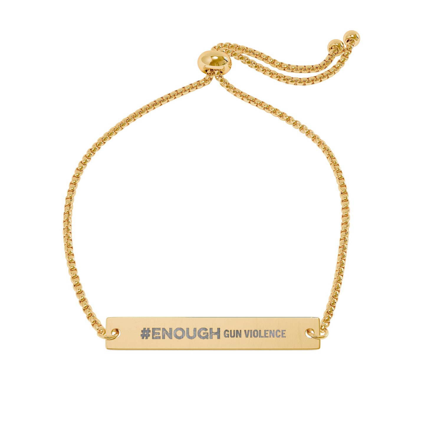 #Enough Adjustable Bar Bracelet
