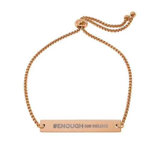 #Enough Adjustable Bar Bracelet