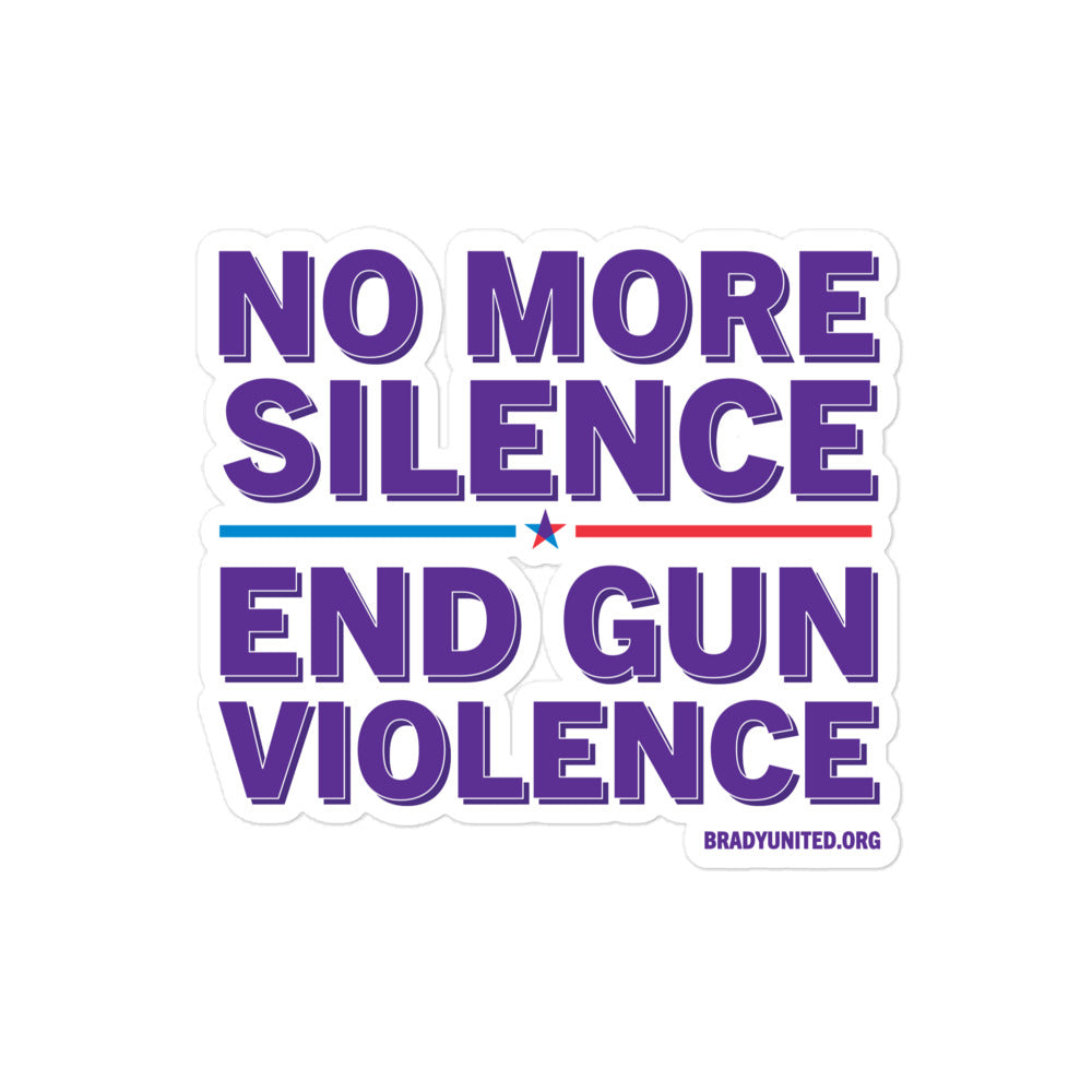 No More Silence Sticker – Brady United