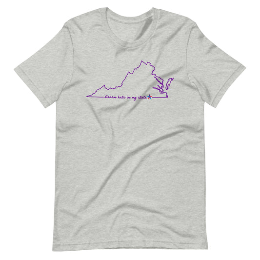 Disarm Hate in My State: Virginia Unisex Tee