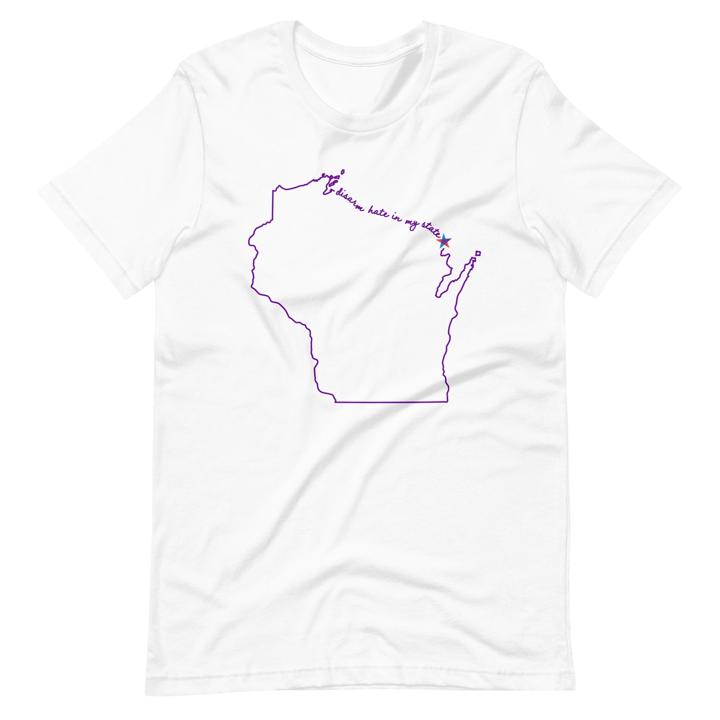 Disarm Hate in My State: Wisconsin Unisex Tee